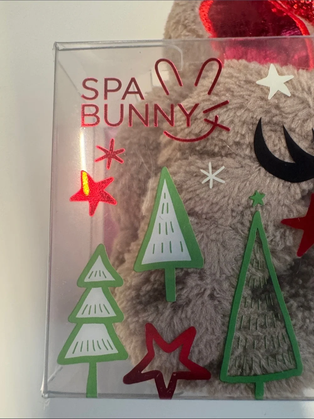 Spa Bunny Reindeer Plush Holiday Headband - Brown & Red